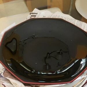 Black Octagonal Decorative Plate